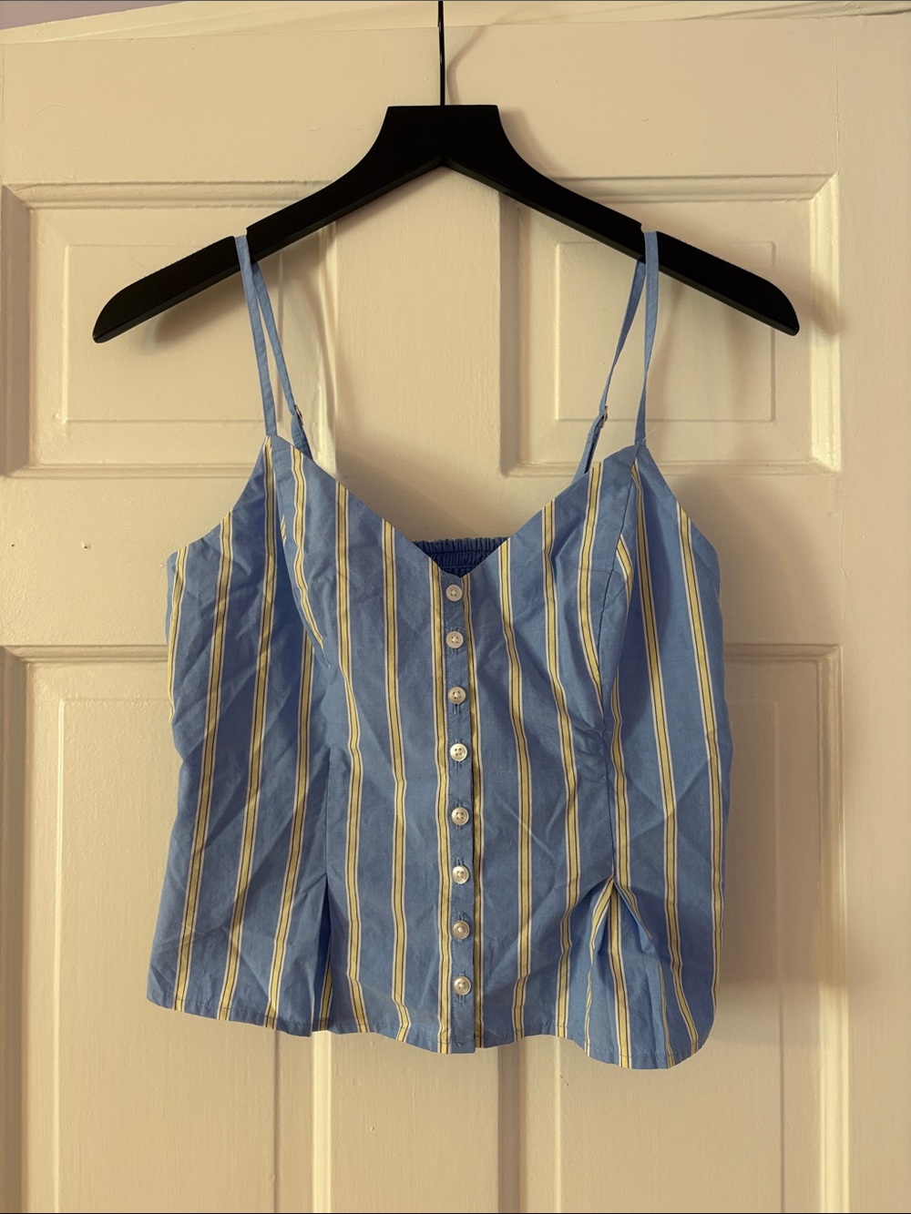 Abercrombie - Striped Blue Button-Front Cami Top
